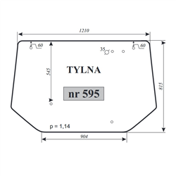 Szyba tylna Zetor 10540-347485131