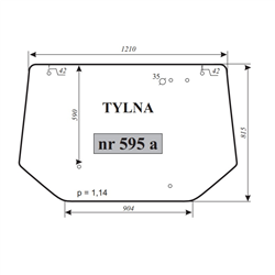 Szyba tylna Zetor n. typ 10540 9540 8540-347485876