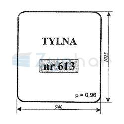 Szyba tylna spycharko-rów. SHN-347494069