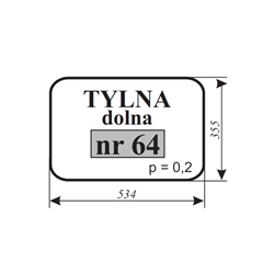 Szyba tylna dolna Zetor 7211-347484615