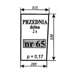 Szyba przednia dolna Zetor 7211-347480693