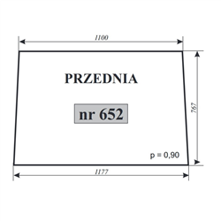 Szyba przednia Zetor 12245 16245-347485839
