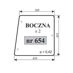 Szyba boczna Zetor 12245 16245-347485893