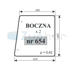 Szyba boczna Zetor 12245 16245-347485893
