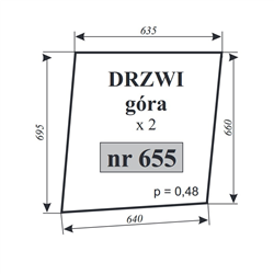 Szyba drzwi góra Zetor 12245,16245-347491008