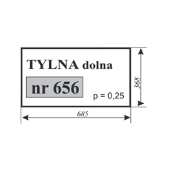 Szyba tylna dolna Zetor-347485708