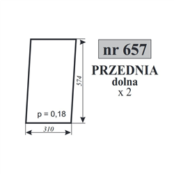 Szyba przednia dolna Zetor 12245 16245-347487535