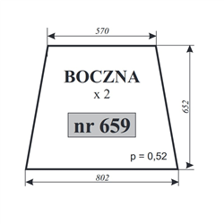 Szyba boczna Ursus C-360 kabina Szczytno-347484078