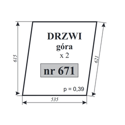 Szyba drzwi góra Ursus C-360-347480984