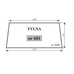 Szyba tylna C-360-347481995