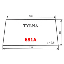 Szyba tylna C-360 Henmar-347491557