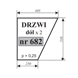 Szyba drzwi dolna C-360 producent Hanmar-347488432