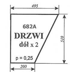 Szyba drzwi dolna C-360-347492866