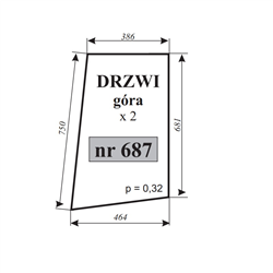 Szyba drzwi góra kabina Szyszka Koźmin-347486130