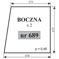 Szyba boczna C-330 TUR-347487419