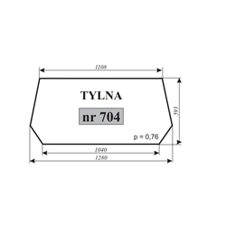 Szyba tylna Ursus 3512 , 3414 kabina Koja Smolniki-347484404