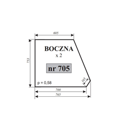 Szyba boczna Ursus 3512,3414 kabina Koja Smolniki-347485569