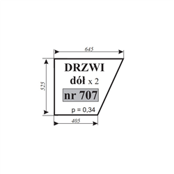 Szyba drzwi dół MF 3512 3414 Koja Smolniki-347481337