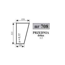 Szyba przednia dolna 3512 3514 kabina Koja Smolniki-347480811
