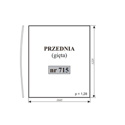 Szyba przednia gięta Pronar 320A-347487143