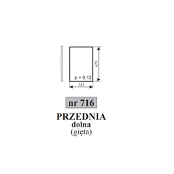 Szyba przednia dolna gięta Pronar 320A-347487157