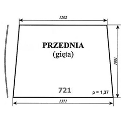 Szyba przednia gięta Pronar-347492888