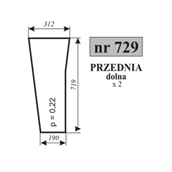 Szyba przednia dolna Ursus-347486066