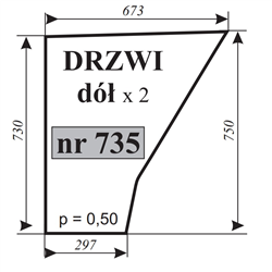 Szyba drzwi dolna Ursus 4512-347485710