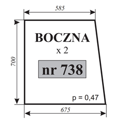 Szyba boczna Ursus 6014-347486306