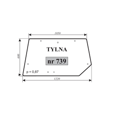 Szyba tylna Ursus 6014-347488117