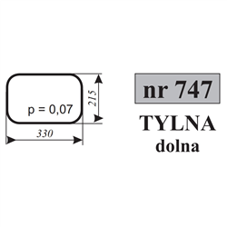 Szyba tylna dolna Fortschritt ZT 323A-347487327