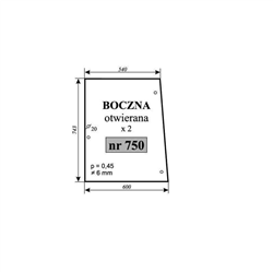 Szyba boczna otwierana Lamborghini-347517217
