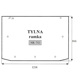 Szyba tylna Lamborgini1106,1306 ramka-347509257
