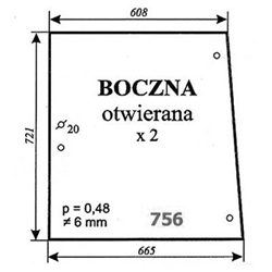 Szyba boczna otwierana Lamborghini-347931433