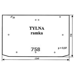 Szyba tylna Lamborghini ramka-347493303