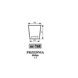 Szyba przednia dolna MF-347517232