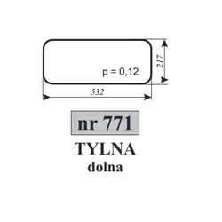 Szyba tylna dolna MF nr.771-347487041