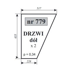 Szyba drzwi C-360 kabina Naglak-347485808