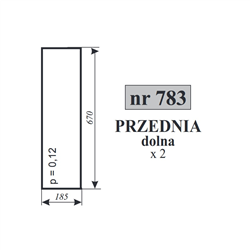 Szyba przednia dolna C-360 kabina Naglak-347486135
