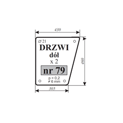 Szyba drzwi dół MF-255-347485166