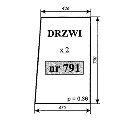 Szyba drzwi T-25 kabina Naglak-347493661