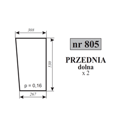 Szyba przednia dolna MTZ-Szyszka-347490465