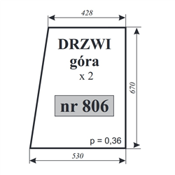 Szyba drzwi góra MTZ-Szyszka-347486131