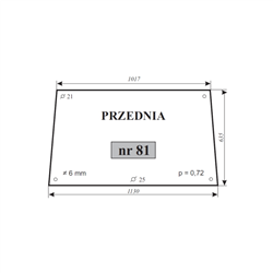 Szyba przednia MF K91-347484578