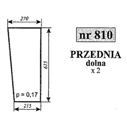Szyba przednia dolna Ursus C-360 kabina Koźmin-347493553