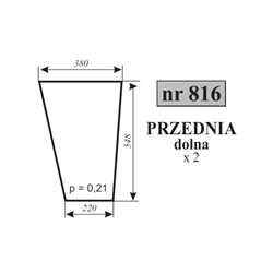 Szyba przednia dolna Fendt 614 LSA-347489629