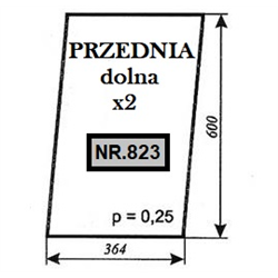 Szyba przednia dolna Ursus 1634/1934-347498382