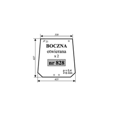 Szyba boczna otwierana New Holland-347517213