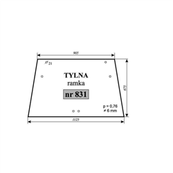 Szyba tylna ramka New Holland-347517215