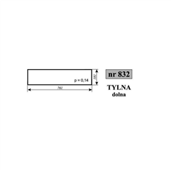 Szyba tylna dolna New Holland-347517216